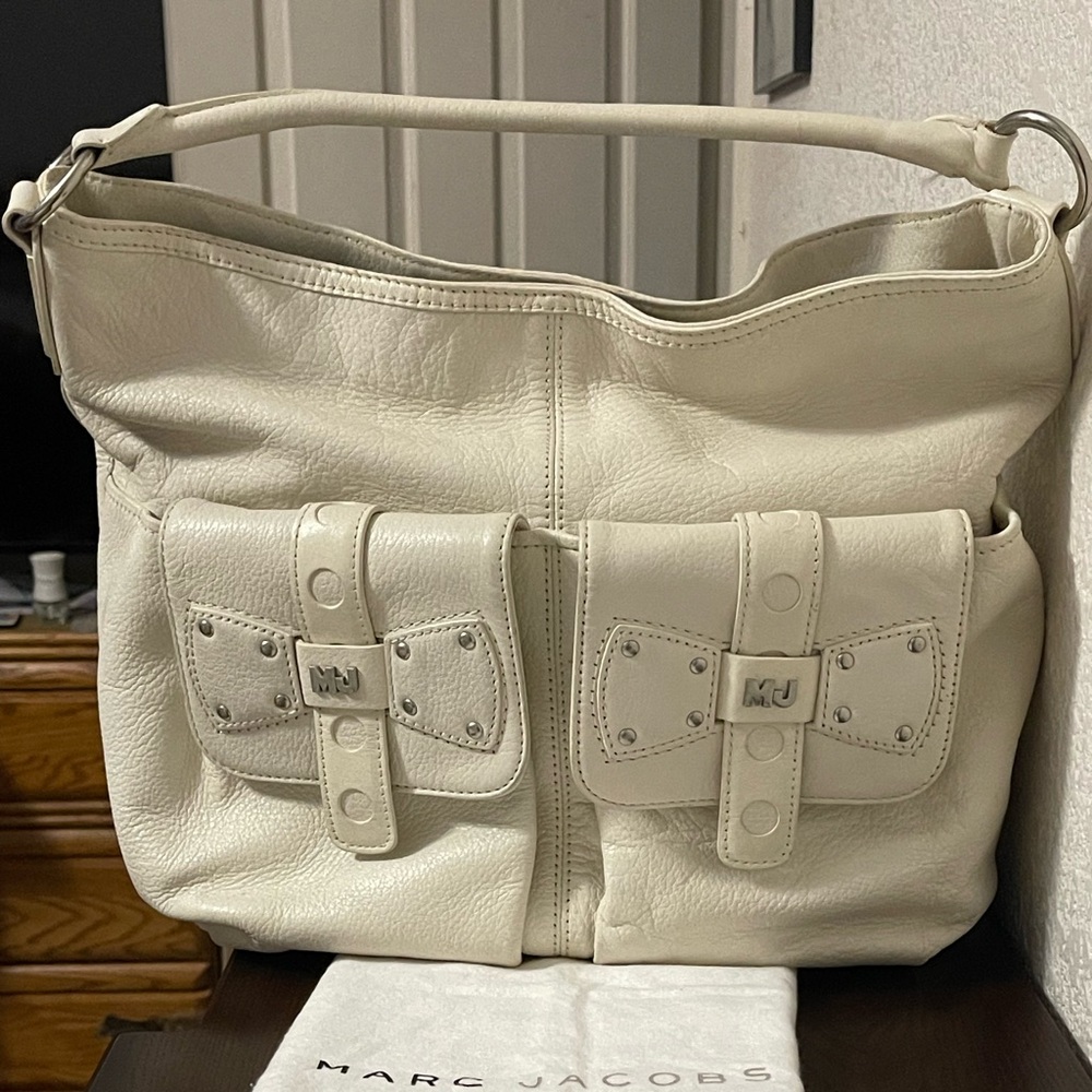 Vintage Y2K Marc Jacobs winter white tote bag